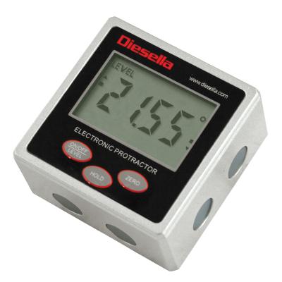 IP54 Digital vinkelmåler 4x90° 51x51x32 mm med magnet på 3 sider